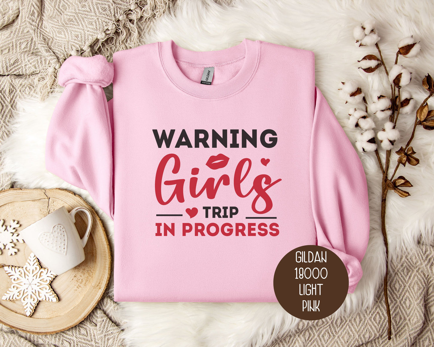 Warning Girls Trip in Progress Sweatshirt