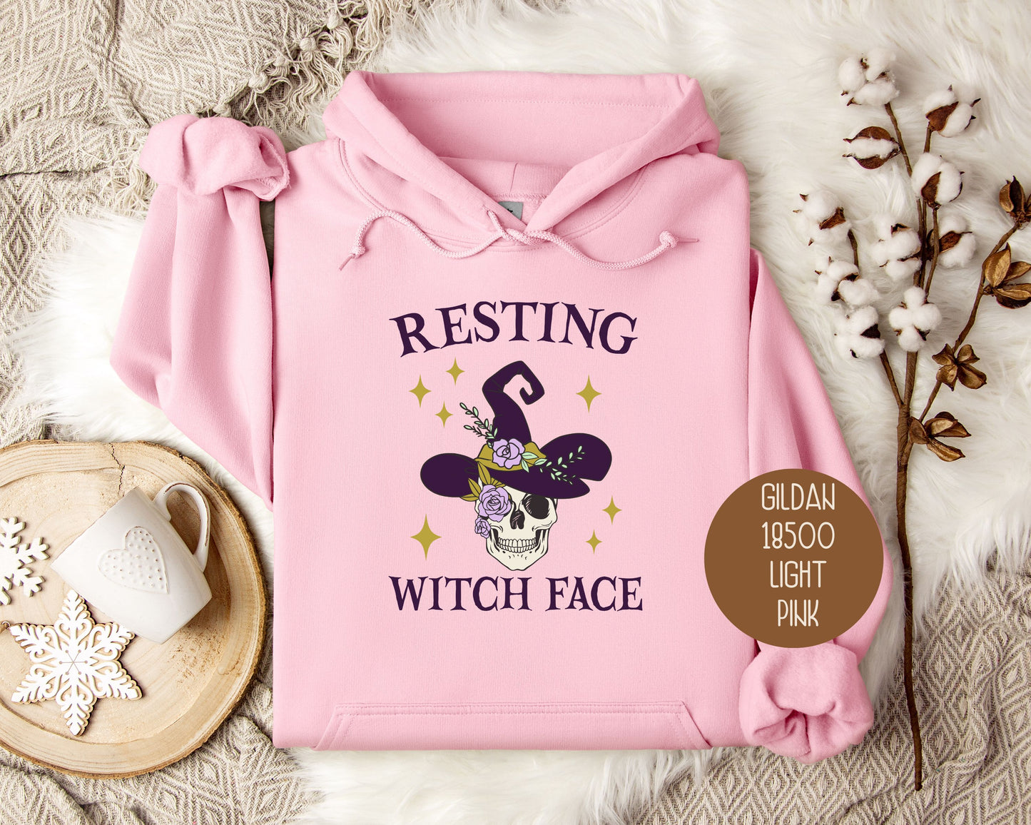 Resting Witch Face Halloween Hoodie