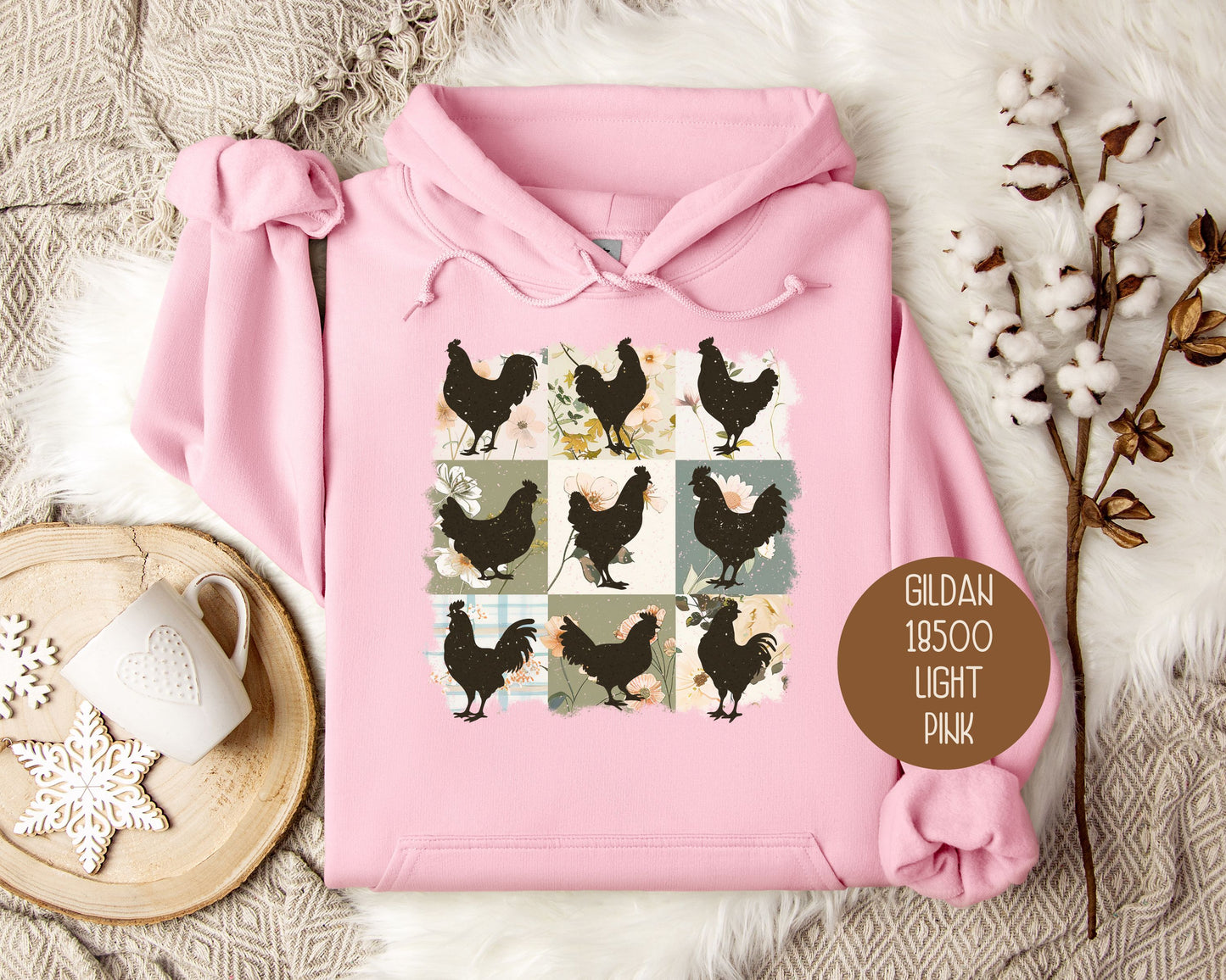 Cute Boho Chickens Hoodie