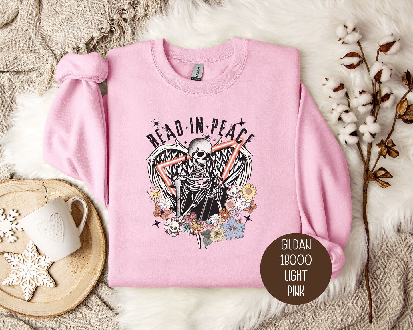 Read in Peace Tarot Card Skeleton Sweatshirt