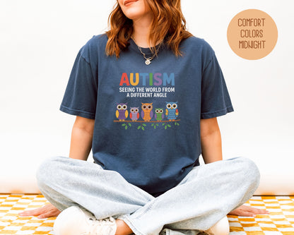 Autism Seeing the World From a Different Angle Comfort Colors Shirt - CreativeSpecialTs