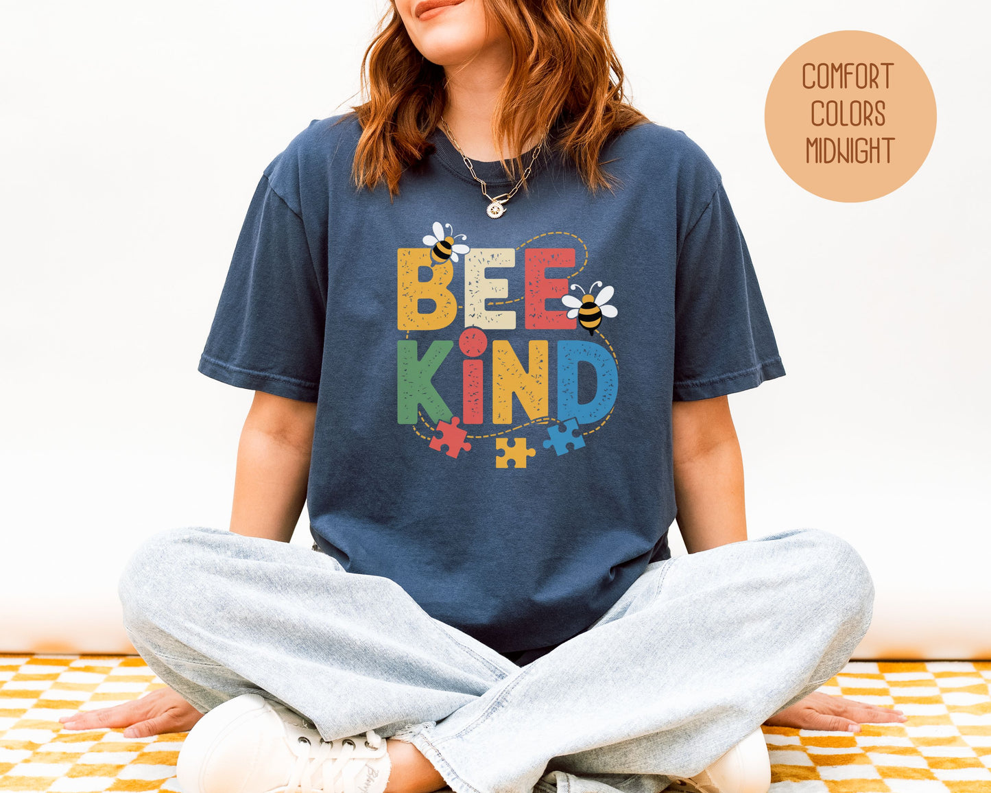 Bee Kind Autism Awareness Comfort Colors Shirt