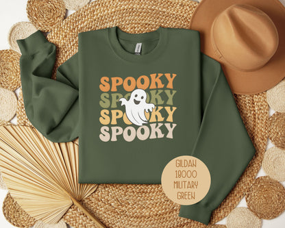 Spooky Halloween Retro Ghost Sweatshirt