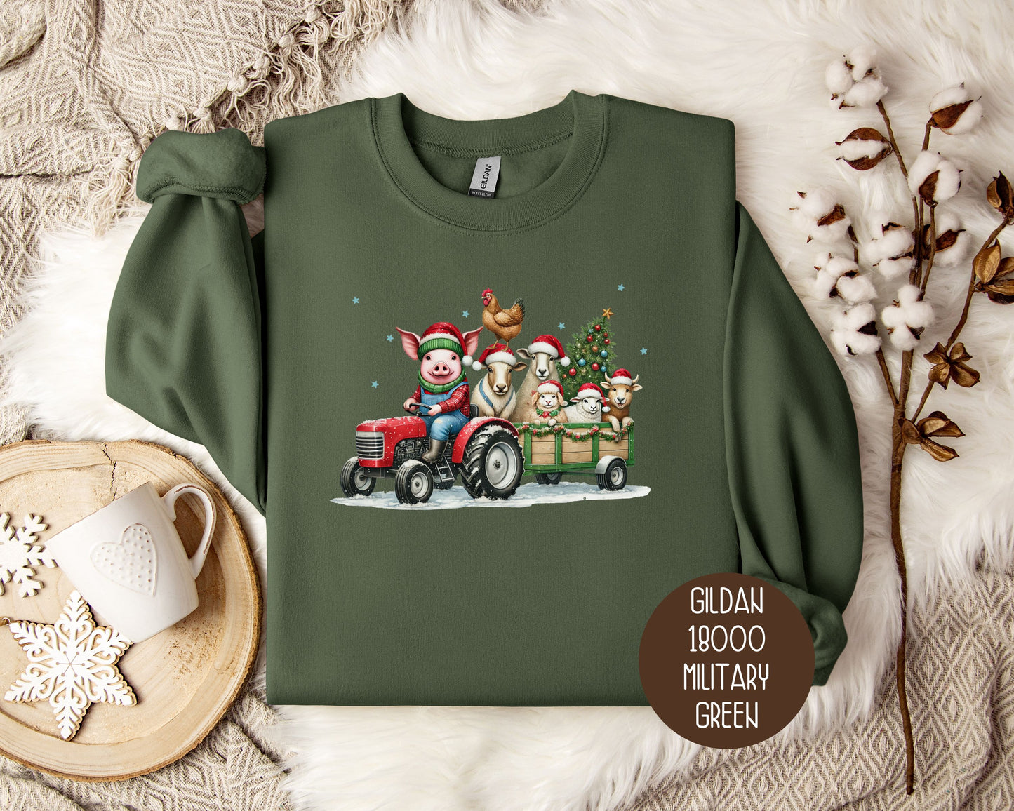 Country Farm Tractor Christmas Sweatshirt