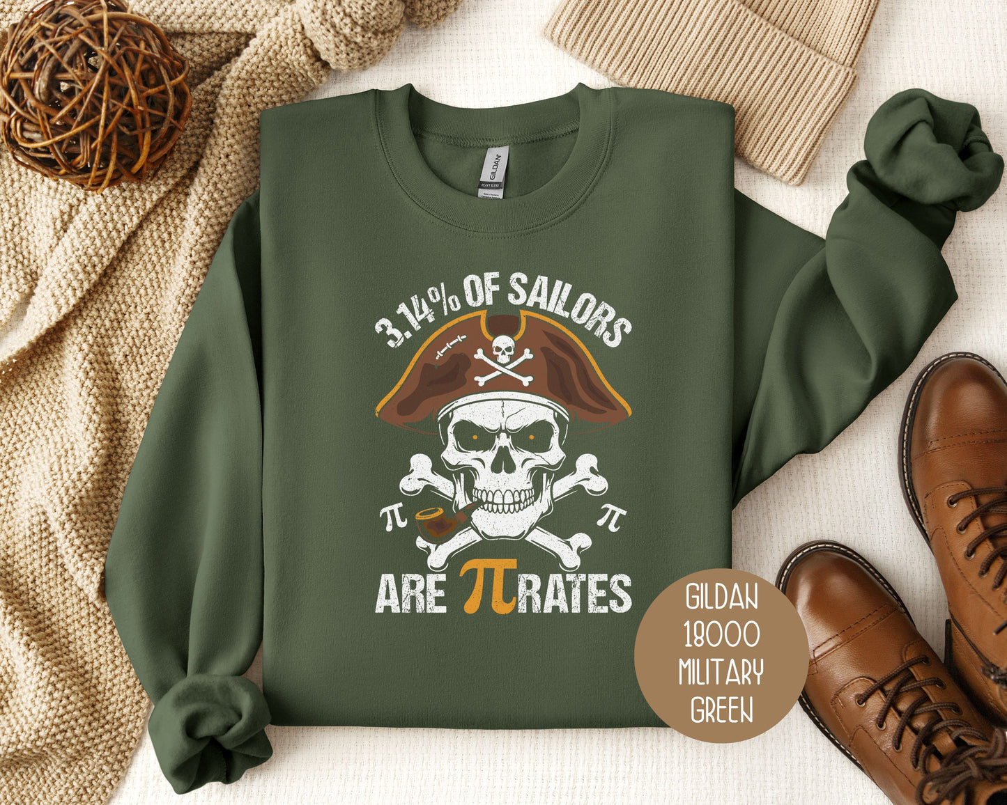 3.14% of Sailors are Pirates Pi Day Sweatshirt