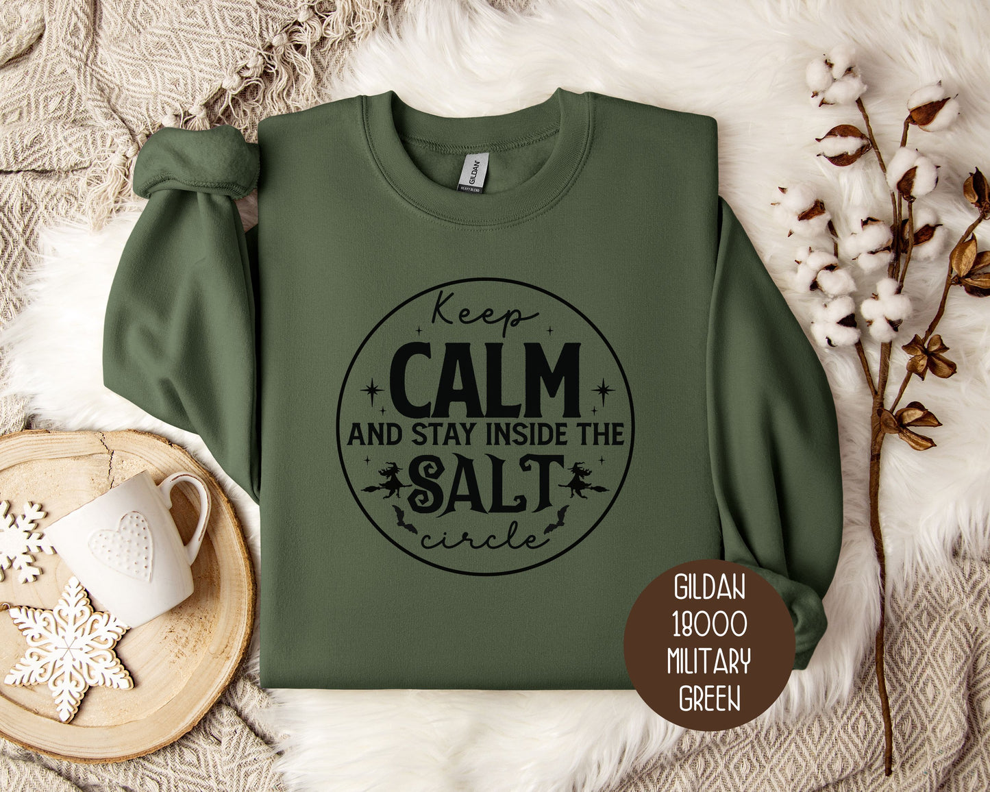 Keep Calm and Stay Inside Salt Circle Sweatshirt