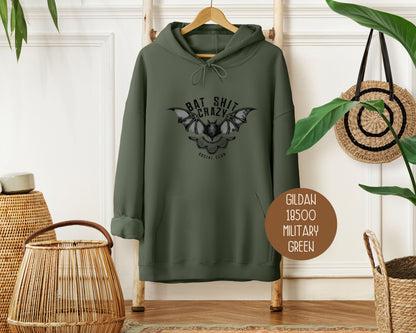 Bat Shit Crazy Social Club Retro Halloween Hoodie