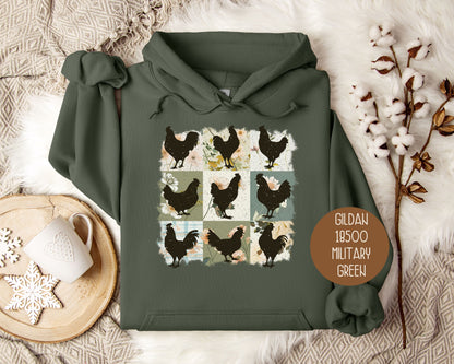 Cute Boho Chickens Hoodie