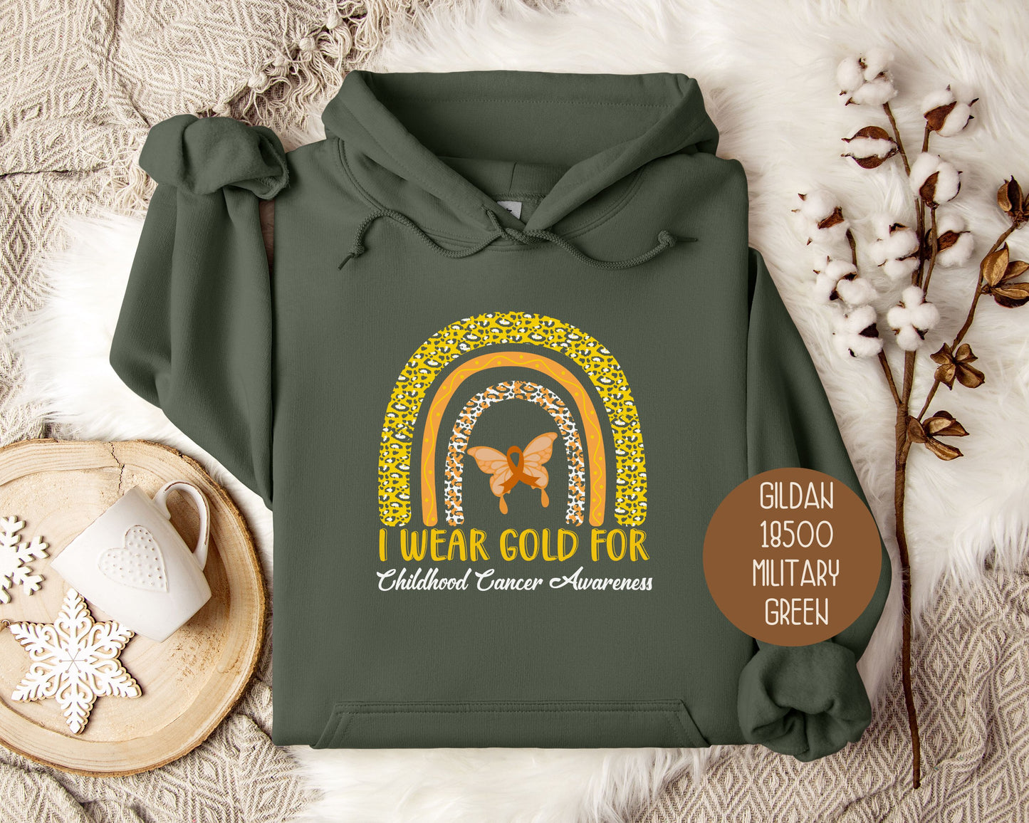 I Wear Gold In September for Childhood Cancer Awareness Month Hoodie