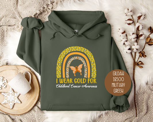 I Wear Gold In September for Childhood Cancer Awareness Month Hoodie