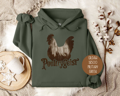 Poultrygeist Chicken Lover Retro Halloween Hoodie