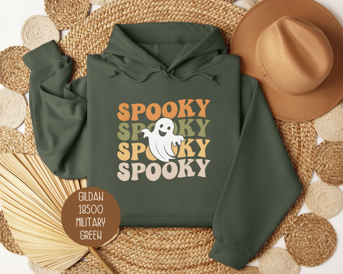 Spooky Halloween Retro Ghost Hoodie