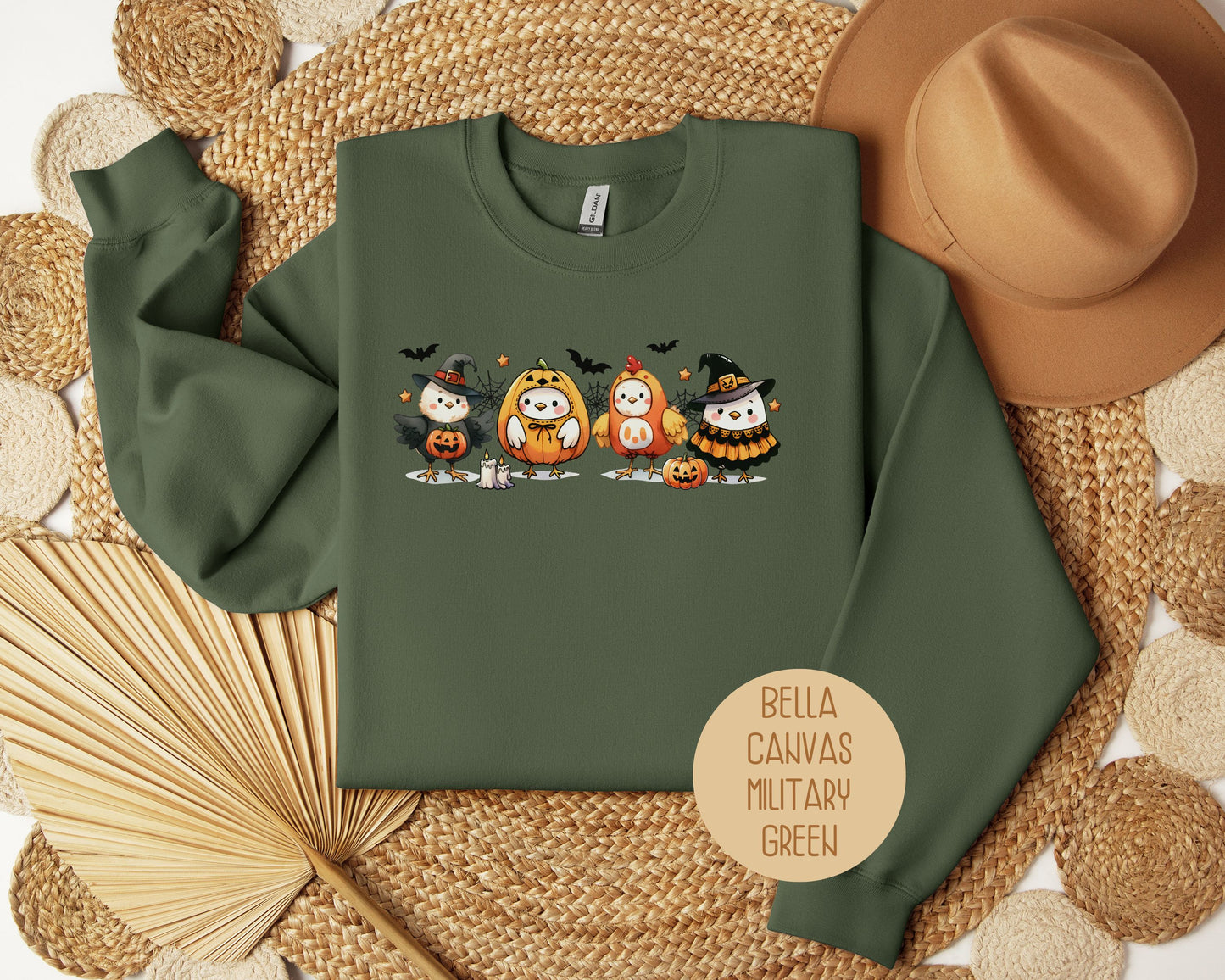 Chickens in Halloween Costumes Sweatshirt