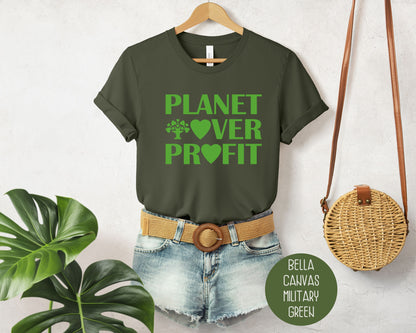 Planet Over Profit Environmental Earth Day Shirt