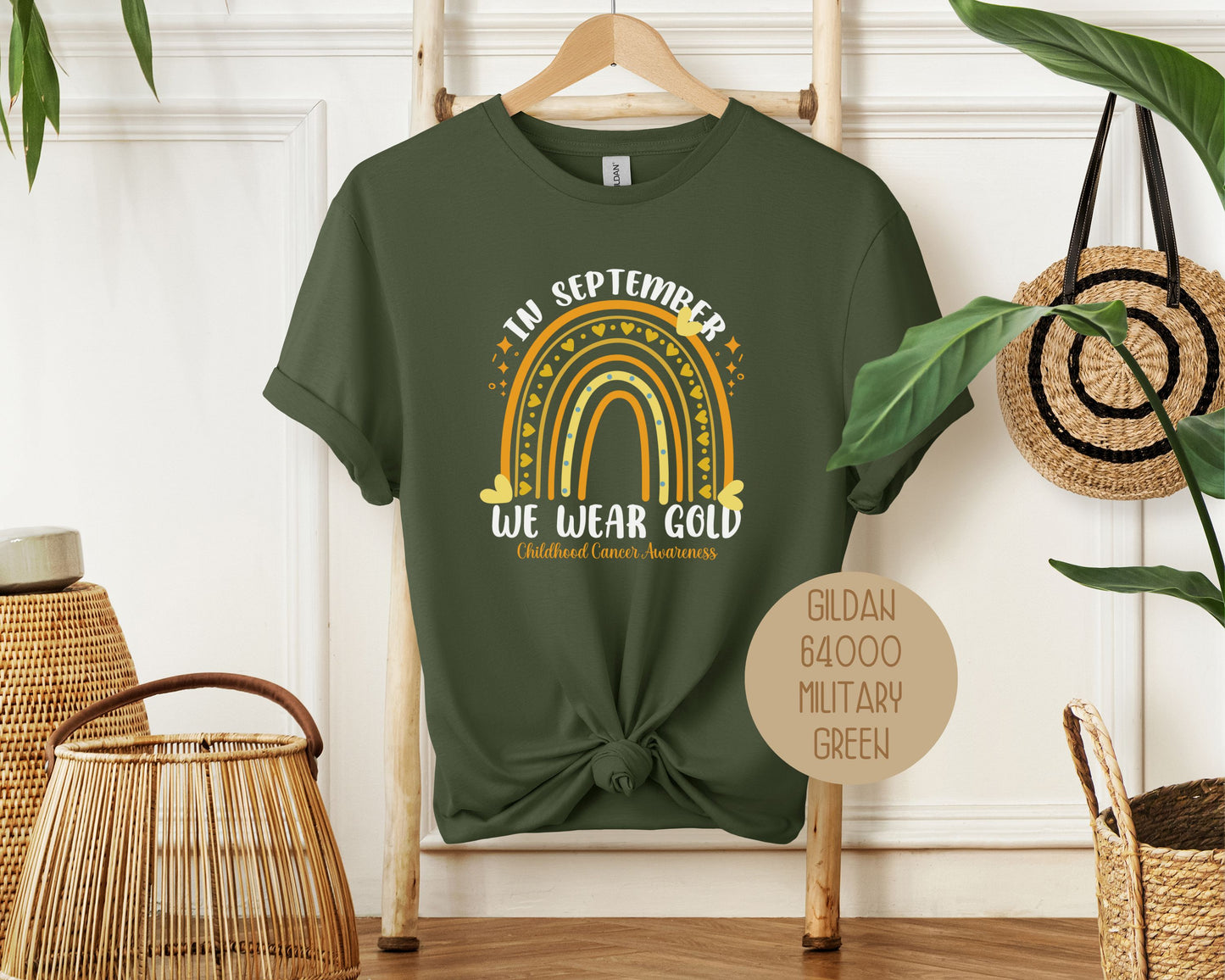 In September We Wear Gold Childhood Cancer Awareness Month Shirt