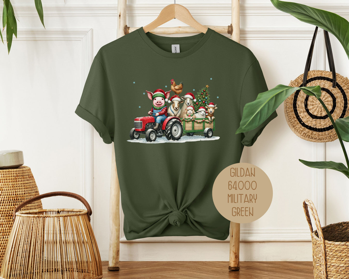 Country Farm Tractor Christmas Shirt