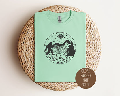 Bigfoot Loch Ness Monster UFO Shirt