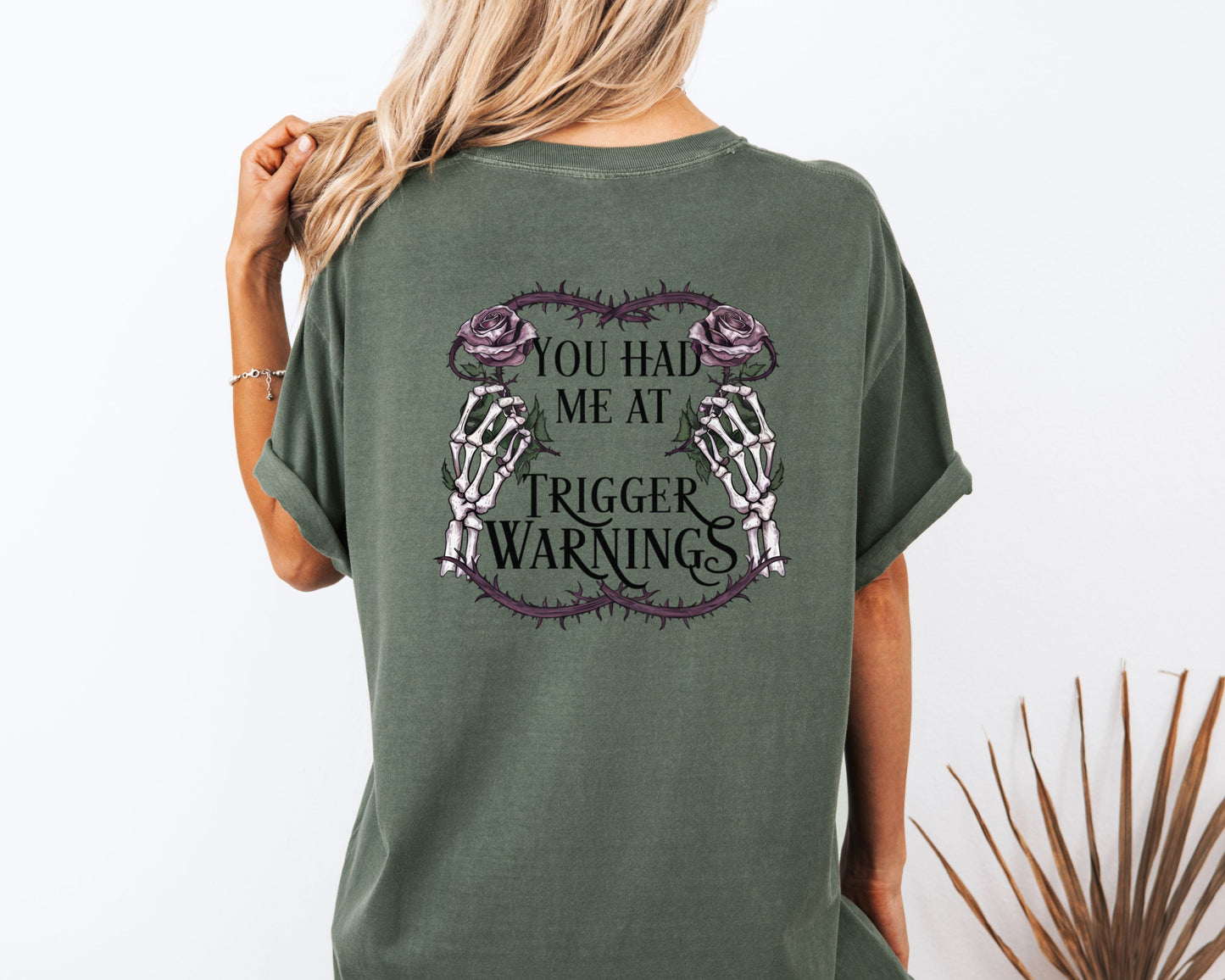 Trigger Warnings Comfort Colors Back Design Shirt