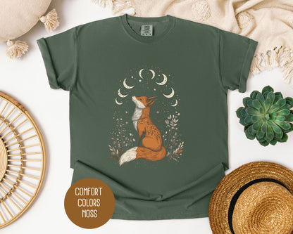 Celestial Fox Cottagecore Shirt
