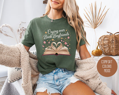 Crying Over Book Boyfriends Comfort Colors Shirt