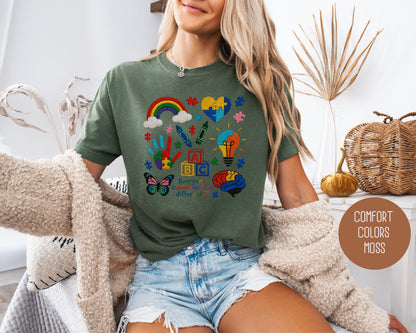 Autism Everyone Communicates Differently Comfort Colors Shirt