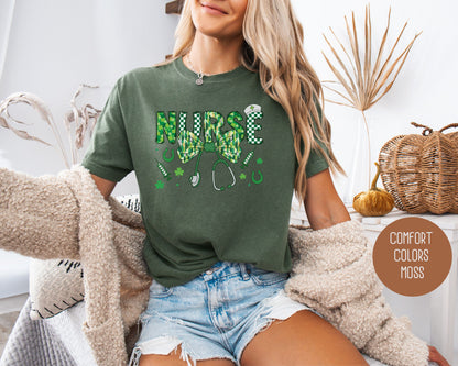 Nurse St. Patrick's Day Comfort Colors Shirt T-Shirt CreativeSpecialTs