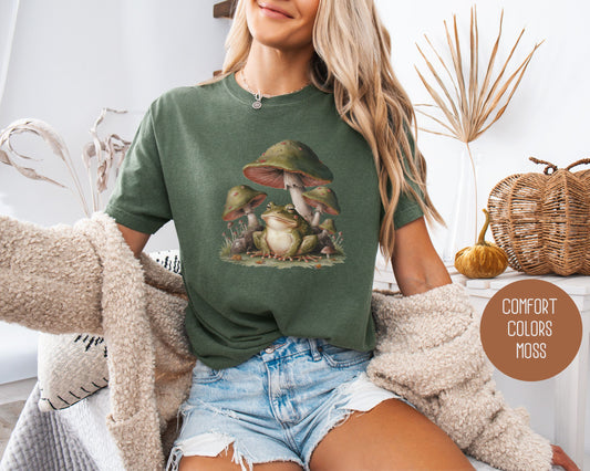 Frog Mushroom Vintage Comfort Colors Shirt