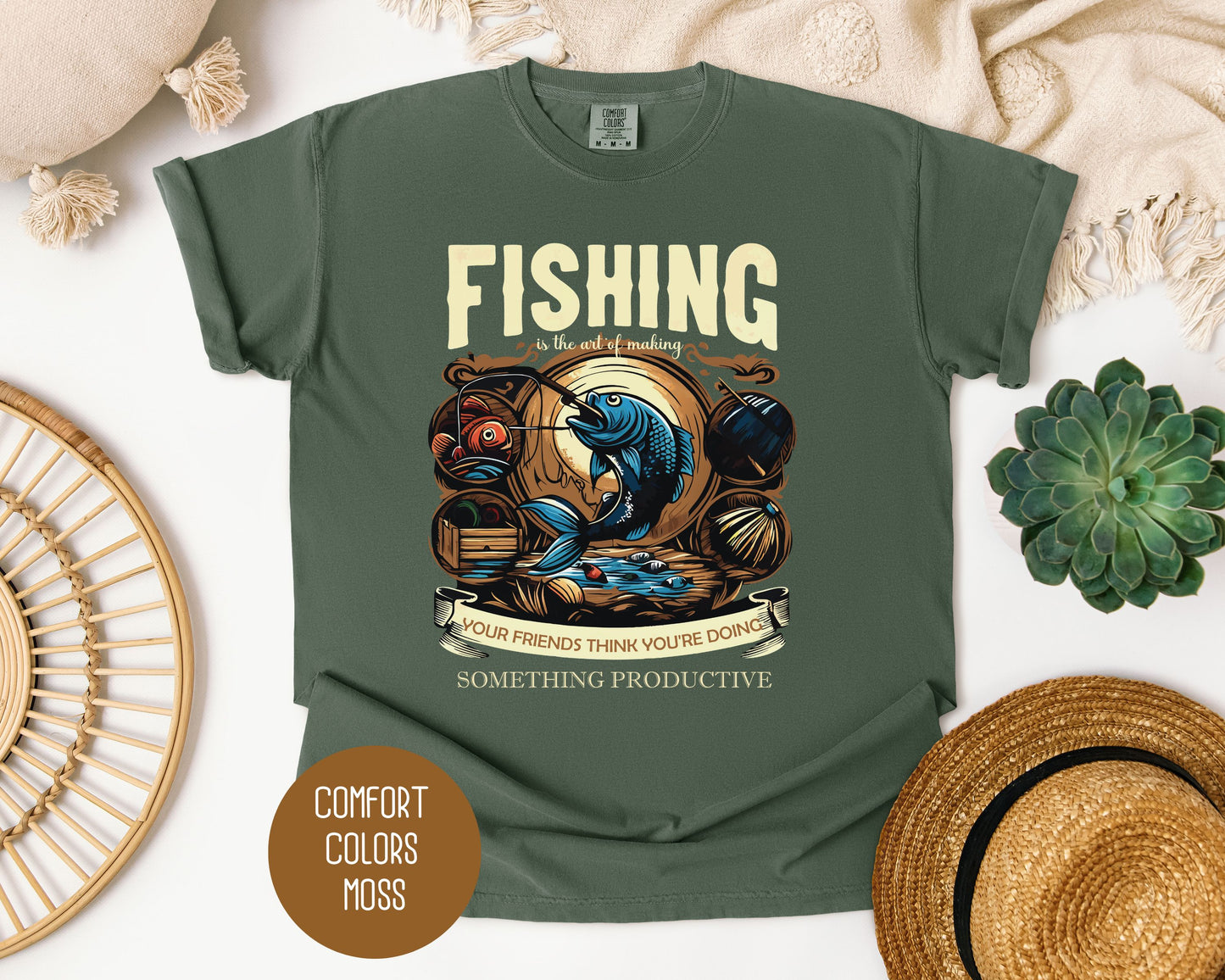 Fishing Making Friends Think You Are Productive Shirt