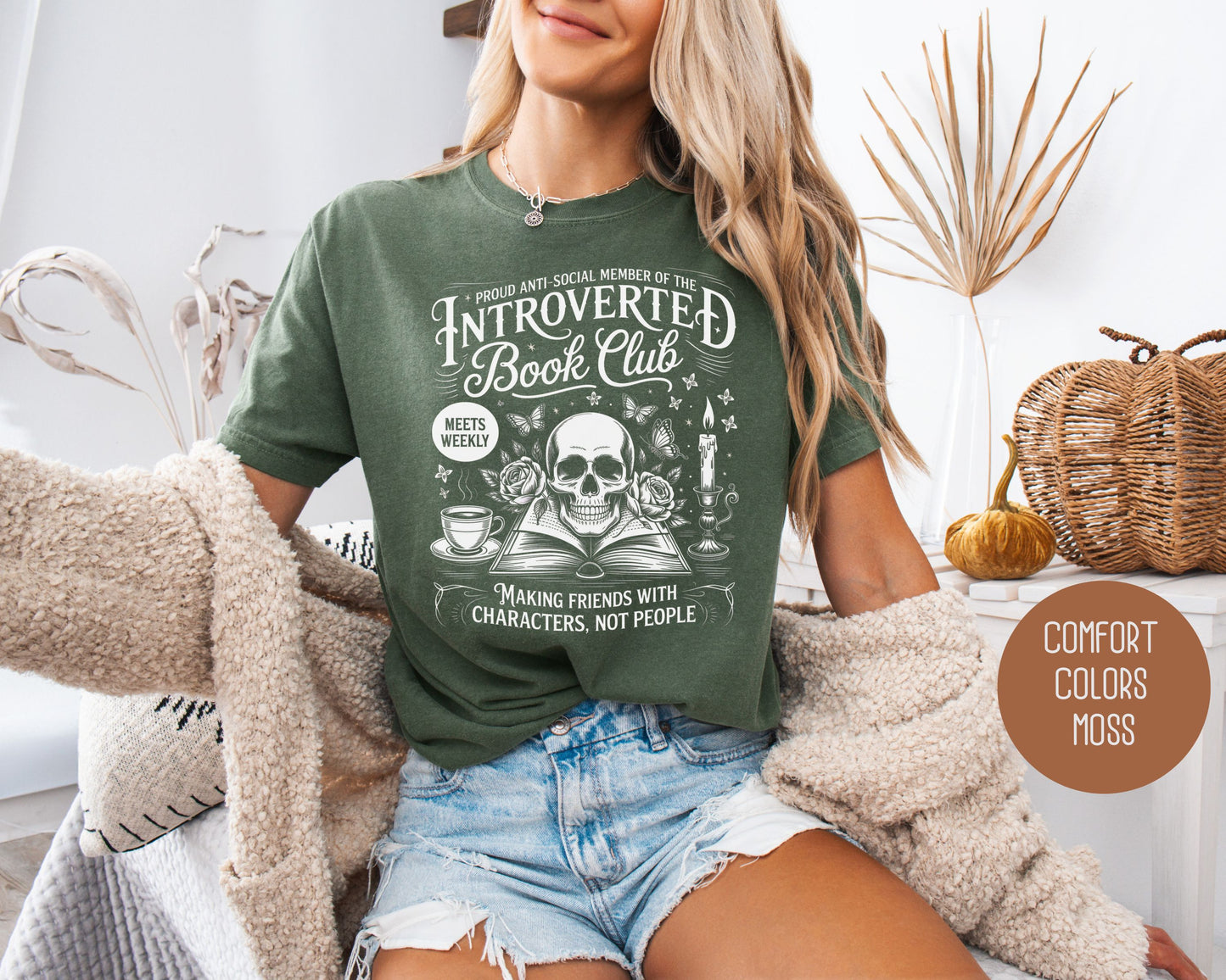 Anti-Social Member of Introverted Book Club Comfort Colors Shirt