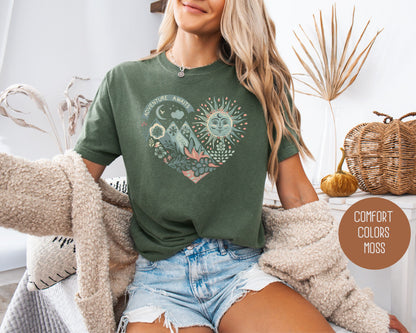 Adventure Awaits Heart Comfort Colors Shirt