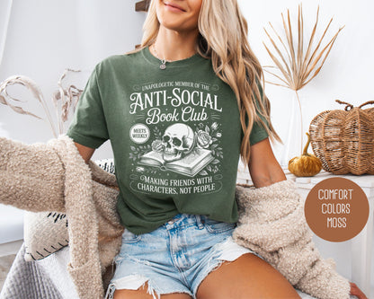 Unapologetic Member of Anti-Social Book Club Comfort Colors Shirt