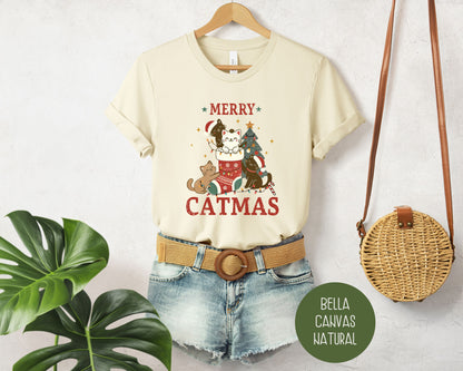 Merry Catmas Cute Christmas Cat Lover Shirt