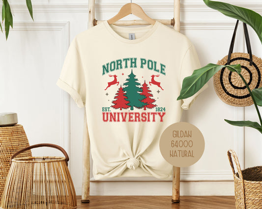 North Pole University Christmas Shirt