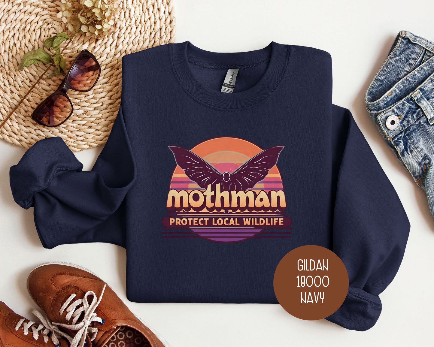 Mothman Protect Local Wildlife Sweatshirt