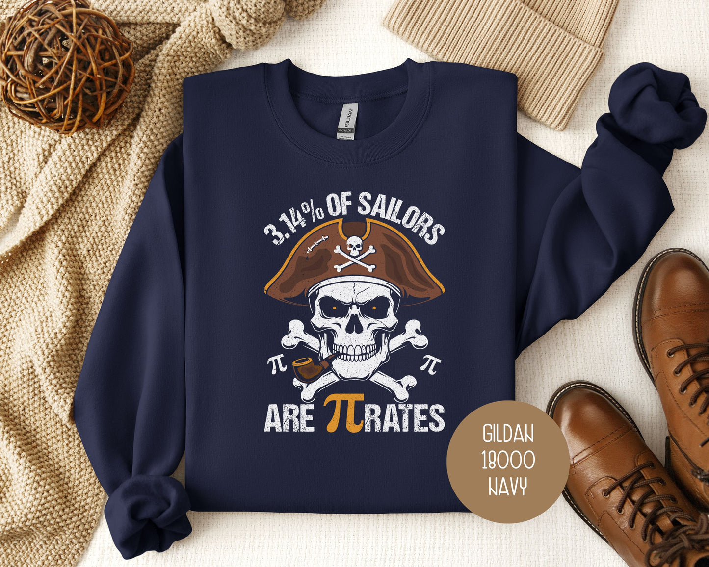 3.14% of Sailors are Pirates Pi Day Sweatshirt