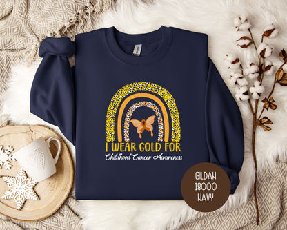 I Wear Gold In September for Childhood Cancer Awareness Month Sweatshirt