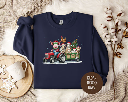 Country Farm Tractor Christmas Sweatshirt