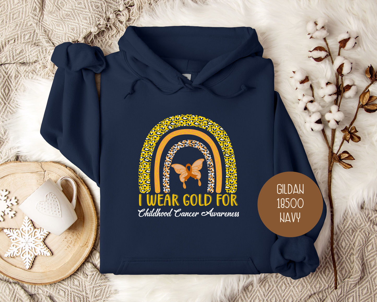 I Wear Gold In September for Childhood Cancer Awareness Month Hoodie