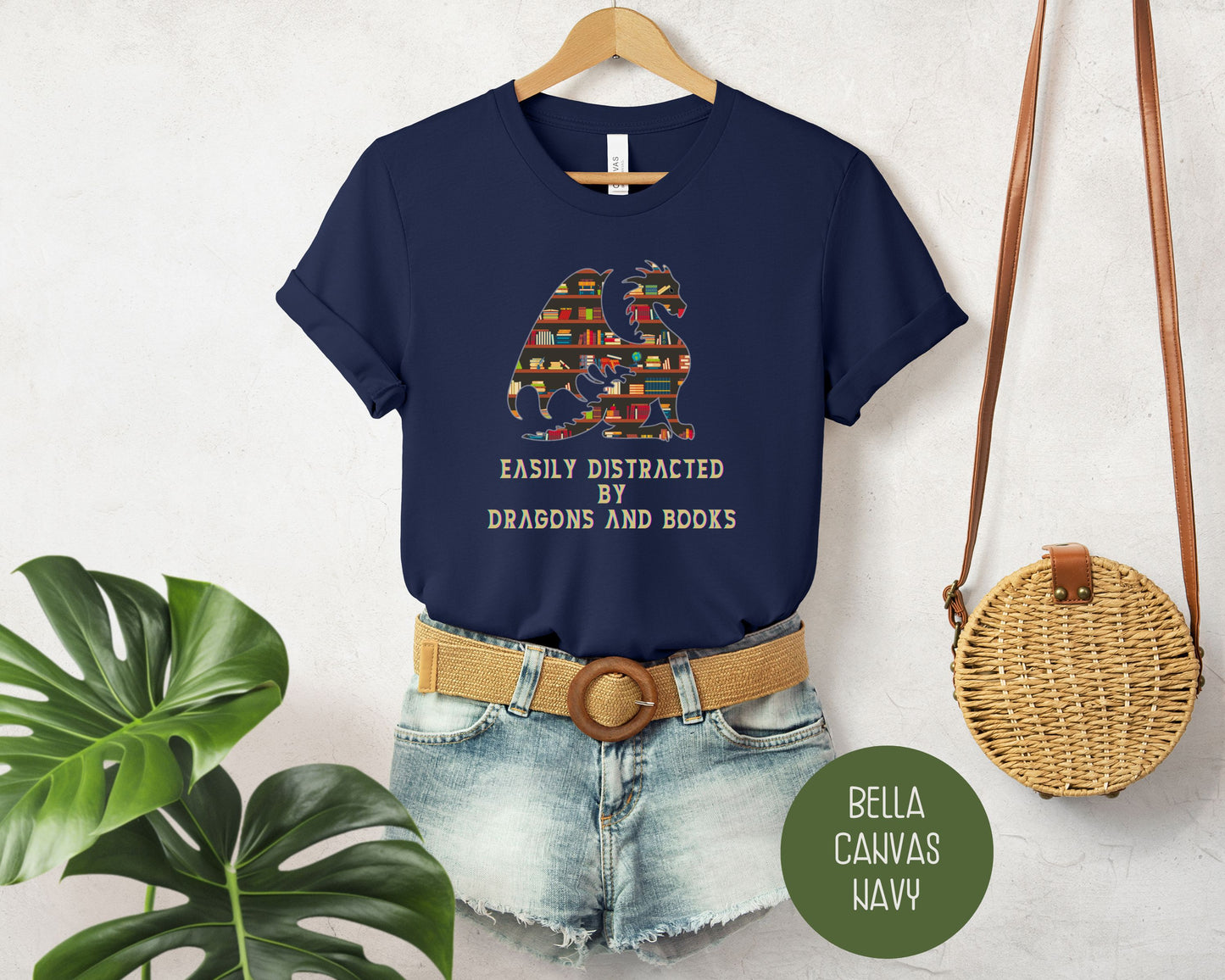 Easily Distracted by Dragons & Books Shirt