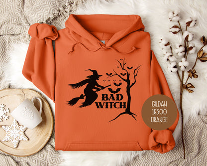 Bad Witch Halloween Bat Hoodie