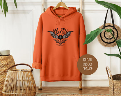 Bat Shit Crazy Social Club Retro Halloween Hoodie