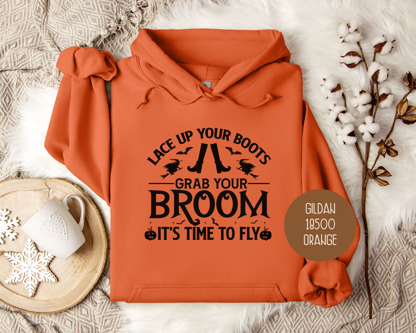 It's Time To  Fly Witches Broom Only Hoodie