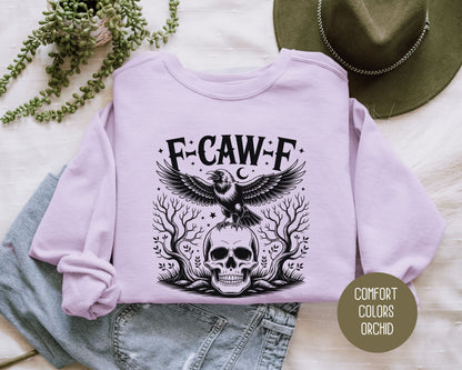 F-Caw-F Black Crow Raven Comfort Colors Sweatshirt