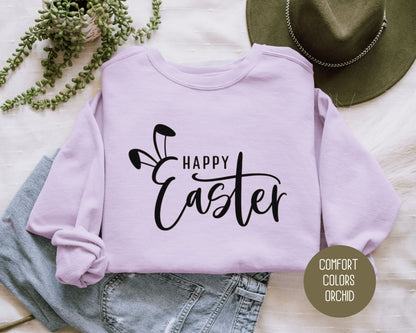 Happy Easter Bunny Comfort Colors Sweatshirt