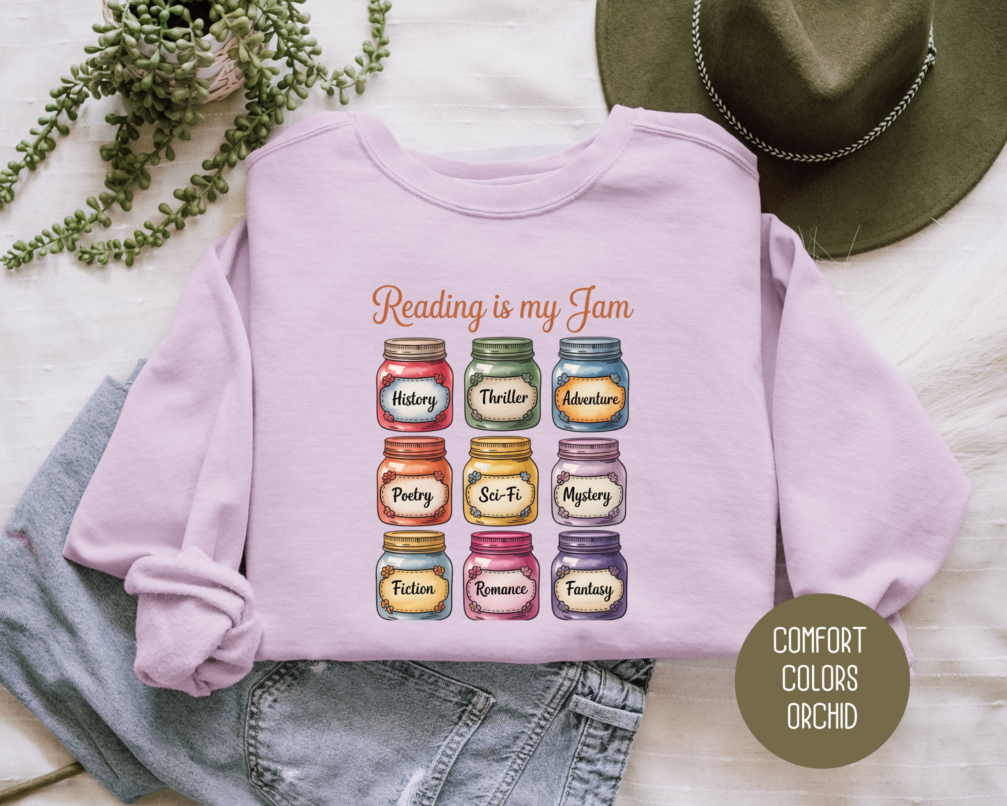 Reading is My Jam Comfort Colors Sweatshirt
