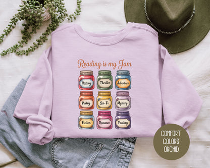 Reading is My Jam Comfort Colors Sweatshirt