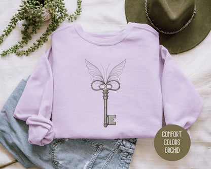 Fairy Key Comfort Colors Sweatshirt