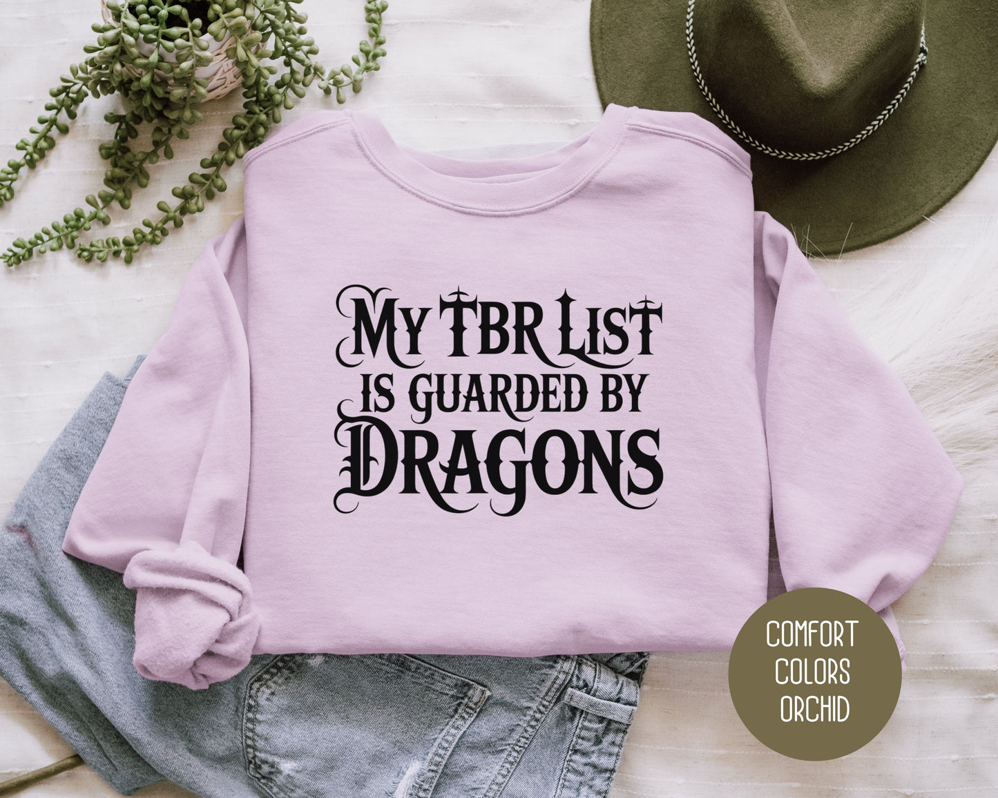 My TBR List is Guarded by Dragons Comfort Colors Sweatshirt