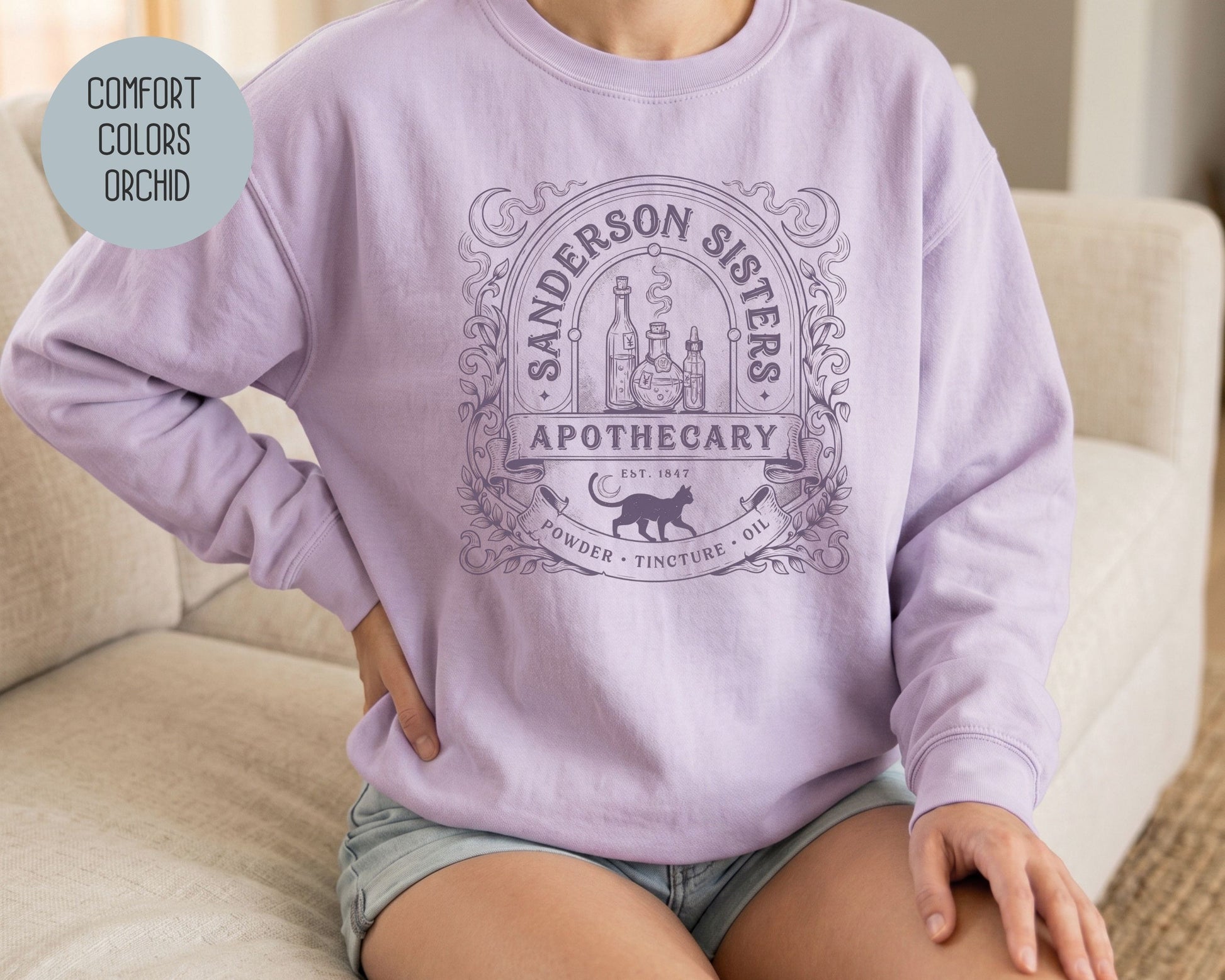 Sanderson Sisters Apothecary Comfort Colors Sweatshirt Sweatshirt  CreativeSpecialTs