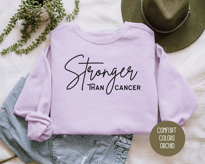 Stronger Than Cancer Comfort Colors Sweatshirt